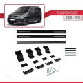 Volkswagen Caddy 4 (SB) 2020 ve Sonrası ile Uyumlu BASIC Model Ara Atkı Tavan Barı Siyah 2 Adet