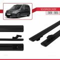 Volkswagen Caddy 4 (SB) 2020 ve Sonrası ile Uyumlu BASIC Model Ara Atkı Tavan Barı Siyah 2 Adet