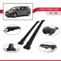 Toyota Sienna 3 (XL30) 2011-2020 Arası ile Uyumlu FLY Model Ara Atkı Tavan Barı Siyah 2 Adet