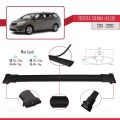 Toyota Sienna 3 (XL30) 2011-2020 Arası ile Uyumlu FLY Model Ara Atkı Tavan Barı Siyah 2 Adet
