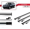 Kia Sorento 2 (XM) 2010-2014 Arası ile Uyumlu BASIC Model Ara Atkı Tavan Barı Gri 3 Adet