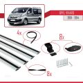 Opel Vivaro A 2001-2014 Arası ile Uyumlu BASIC Model Ara Atkı Tavan Barı Gri 4 Adet