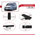 Volkswagen Caddy 3 (SA) 2015-2019 Arası ile Uyumlu BASIC Model Ara Atkı Tavan Barı Siyah 2 Adet
