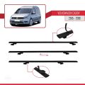 Volkswagen Caddy 3 (SA) 2015-2019 Arası ile Uyumlu BASIC Model Ara Atkı Tavan Barı Siyah 2 Adet