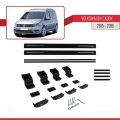 Volkswagen Caddy 3 (SA) 2015-2019 Arası ile Uyumlu BASIC Model Ara Atkı Tavan Barı Siyah 2 Adet