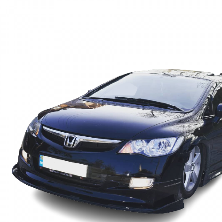 Honda Civic Fd6 Uyumlu Yedek Parça 2010 - 2012 Mugen Ön Lip (3 Parça) Plastik Boyasız