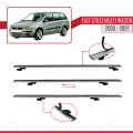 Fiat Stilo Multi Wagon 2003-2007 Arası ile Uyumlu BASIC Model Ara Atkı Tavan Barı Gri 3 Adet