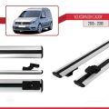 Volkswagen Caddy 3 (SA) 2015-2019 Arası ile Uyumlu BASIC Model Ara Atkı Tavan Barı Gri 2 Adet