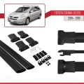 Toyota Sienna 2 (XL20) 2004-2010 Arası ile Uyumlu FLY Model Ara Atkı Tavan Barı Siyah 2 Adet