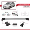 Toyota Sienna 2 (XL20) 2004-2010 Arası ile Uyumlu FLY Model Ara Atkı Tavan Barı Gri 2 Adet