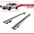 Volkswagen Taigo (CS1) 2021 ve Sonrası ile Uyumlu HOOK Model Ara Atkı Tavan Barı Gri 2 Adet