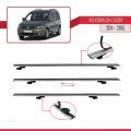 Volkswagen Caddy 3 (2K) 2011-2015 Arası ile Uyumlu BASIC Model Ara Atkı Tavan Barı Gri 2 Adet