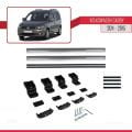 Volkswagen Caddy 3 (2K) 2011-2015 Arası ile Uyumlu BASIC Model Ara Atkı Tavan Barı Gri 2 Adet