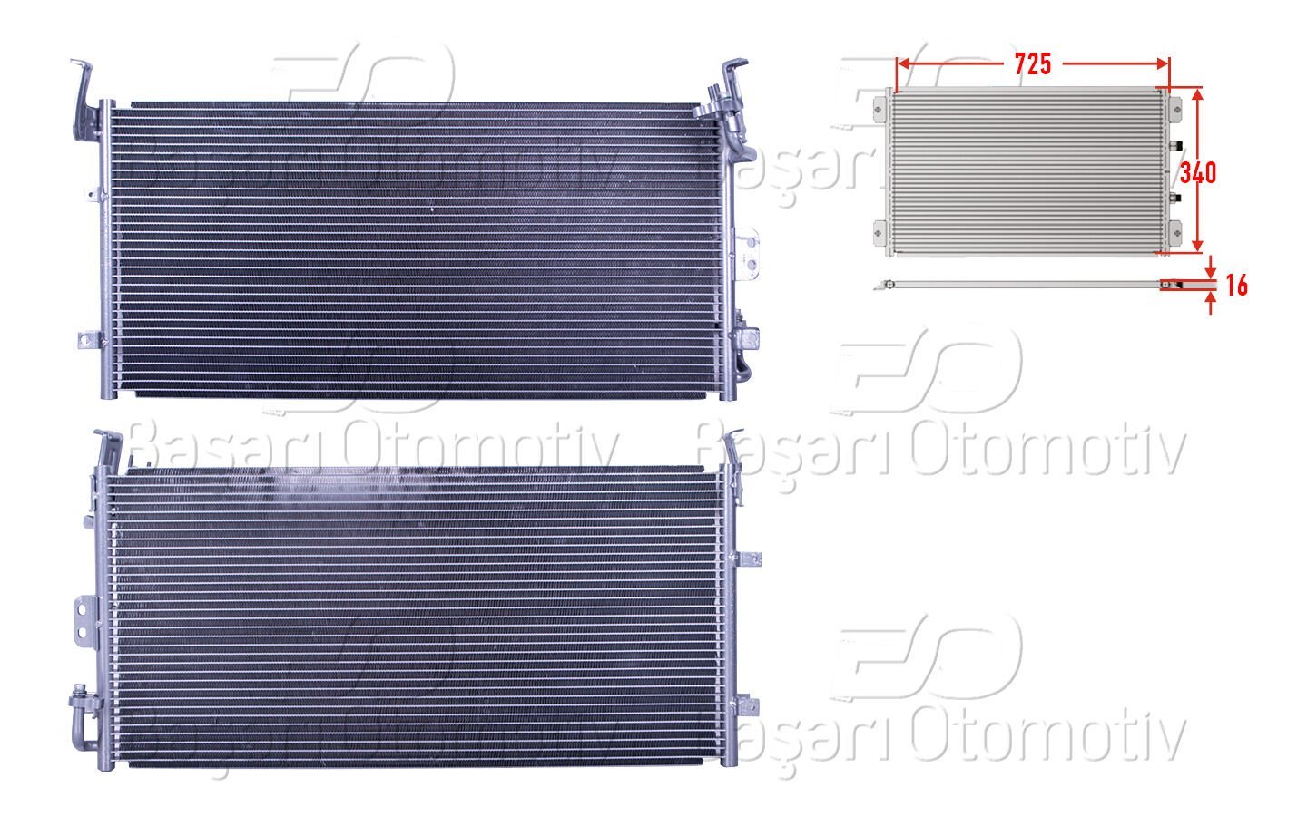 Hyundai Sonata 2002-2004 Uyumlu Klima Radyatörü