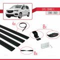 Opel Combo E Life 2019-2022 Arası ile Uyumlu BASIC Model Ara Atkı Tavan Barı Siyah 4 Adet