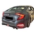 Honda Civic Fc5 Uyumlu Yedek Parça 2016 - 2021 Mugen Arka Ek Plastik Boyasız