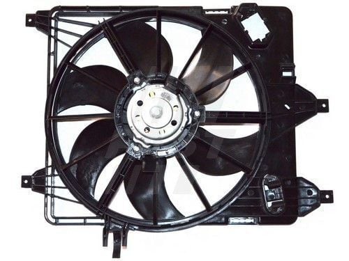 Renault Clio II 1998 Sonrası Fan Motoru Davlumbazlı (370mm+66W+2Fis+6Kanat)
