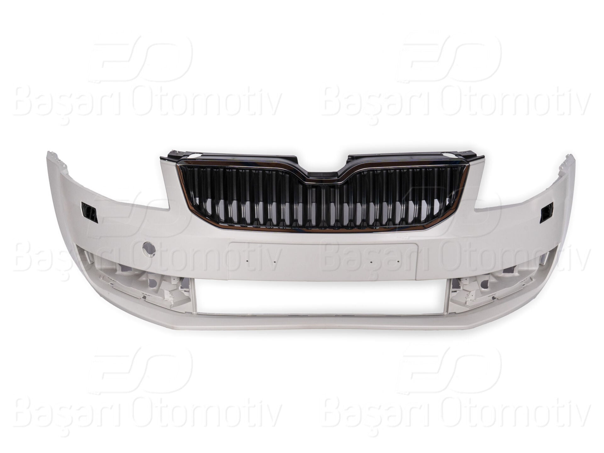Skoda Octavia 3 2013-2017 Ön Tampon Sensörsüz Far Yıkamalı Nikelajlı Panjurlu