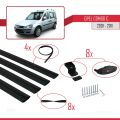 Opel Combo C 2001-2011 Arası ile Uyumlu BASIC Model Ara Atkı Tavan Barı Siyah 4 Adet
