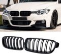 Bmw F30 2012-2018 Uyumlu Yedek Parça M3 Çift Çizgi Böbrek Panjur Piano Black