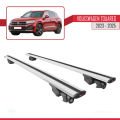 VW Touareg 2015-2018 Arası ile Uyumlu HOOK Model Ara Atkı Tavan Barı Gri 2 Adet