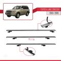 Toyota Land Cruiser (J100) 2003-2007 Arası ile Uyumlu BASIC Model Ara Atkı Tavan Barı Gri 3 Adet