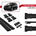 Ssangyong Korando 3 (C200) 2010-2019 Arası ile Uyumlu FLY Model Ara Atkı Tavan Barı Siyah 2 Adet
