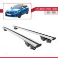 Opel Astra L Sports Tourer 2021-2024 Arası ile Uyumlu HOOK Model Ara Atkı Tavan Barı Gri 2 Adet