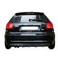 Audi A3 2009 - 2011 Uyumlu Yedek Parça Sol Çift Çıkışlı Difüzör Boyasız Fiber