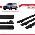 Chevrolet Blazer 1995-2005 Arası ile Uyumlu BASIC Model Ara Atkı Tavan Barı Siyah 3 Adet