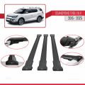 Ssangyong Tivoli XLV 2015-2023 Arası ile Uyumlu FLY Model Ara Atkı Tavan Barı Siyah 3 Adet