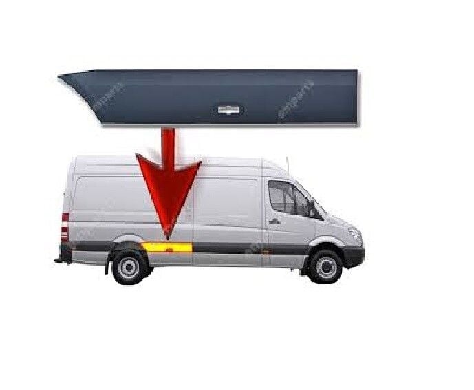 Volkswagen Crafter Mercedes Sprinter 2006 Sonrası Sağ Arka Çamurluk Ön Kaplaması