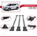 Ssangyong Tivoli XLV 2015-2023 Arası ile Uyumlu FLY Model Ara Atkı Tavan Barı Gri 3 Adet