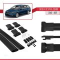 Skoda Octavia 3 (5E) Combi Pre-Facelift 2013-2017 Arası ile Uyumlu FLY Model Ara Atkı Tavan Barı Siyah 2 Adet
