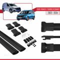 Ford Transit/Tourneo Connect 3 2022 ve Sonrası ile Uyumlu FLY Model Ara Atkı Tavan Barı Siyah 2 Adet
