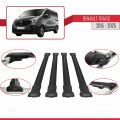 Renault Trafic 3 (X82) 2015 ve Sonrası ile Uyumlu FLY Model Ara Atkı Tavan Barı Siyah 4 Adet