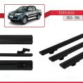 Toyota Hilux 7 (AN30) 2005-2015 Arası ile Uyumlu BASIC Model Ara Atkı Tavan Barı Siyah 3 Adet