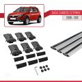 Dacia Sandero Stepway 2008-2012 Arası ile Uyumlu FLY Model Ara Atkı Tavan Barı Gri 3 Adet