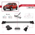 Dacia Sandero Stepway 2008-2012 Arası ile Uyumlu FLY Model Ara Atkı Tavan Barı Gri 3 Adet