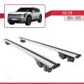 Kia EV9 2024-2025Arası ile Uyumlu HOOK Model Ara Atkı Tavan Barı Gri 2 Adet