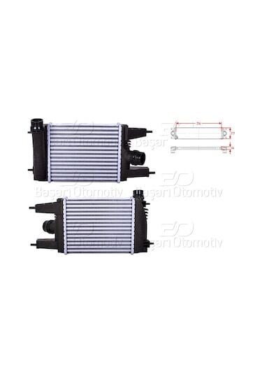 Turbo Radyatörü (Intercooler) 256X217X64 Nıssan Juke (F15) 1.2 Dıg-T 14-19 Pulsar Hb (C13) 14 Sonrası