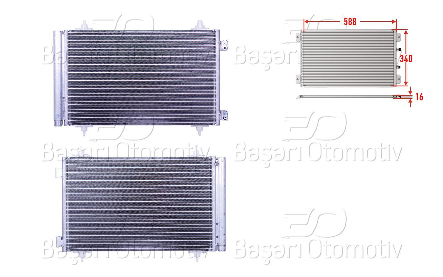 Peugeot Jumpy Expert Fiat Scudo 2007 Sonrası Klima Radyatörü