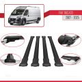 Fiat Ducato 3 2007 ve Sonrası ile Uyumlu FLY Model Ara Atkı Tavan Barı Siyah 4 Adet
