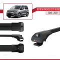 Toyota Proace City Verso 2019-2022 Arası ile Uyumlu ACE-1 Ara Atkı Tavan Barı Siyah 2 Adet