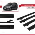 Volkswagen Caddy 4 (SB) 2020 ve Sonrası ile Uyumlu BASIC Model Ara Atkı Tavan Barı Siyah 4 Adet