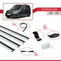 Volkswagen Caddy 4 (SB) 2020 ve Sonrası ile Uyumlu BASIC Model Ara Atkı Tavan Barı Gri 4 Adet
