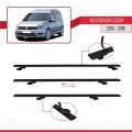 Volkswagen Caddy 3 (SA) 2015-2019 Arası ile Uyumlu BASIC Model Ara Atkı Tavan Barı Siyah 4 Adet