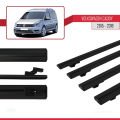 Volkswagen Caddy 3 (SA) 2015-2019 Arası ile Uyumlu BASIC Model Ara Atkı Tavan Barı Siyah 4 Adet
