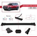 Ford Bronco Sport (CX430) 2021 ve Sonrası ile Uyumlu FLY Model Ara Atkı Tavan Barı Siyah 2 Adet