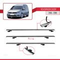 Volkswagen Caddy 3 (SA) 2015-2019 Arası ile Uyumlu BASIC Model Ara Atkı Tavan Barı Gri 4 Adet